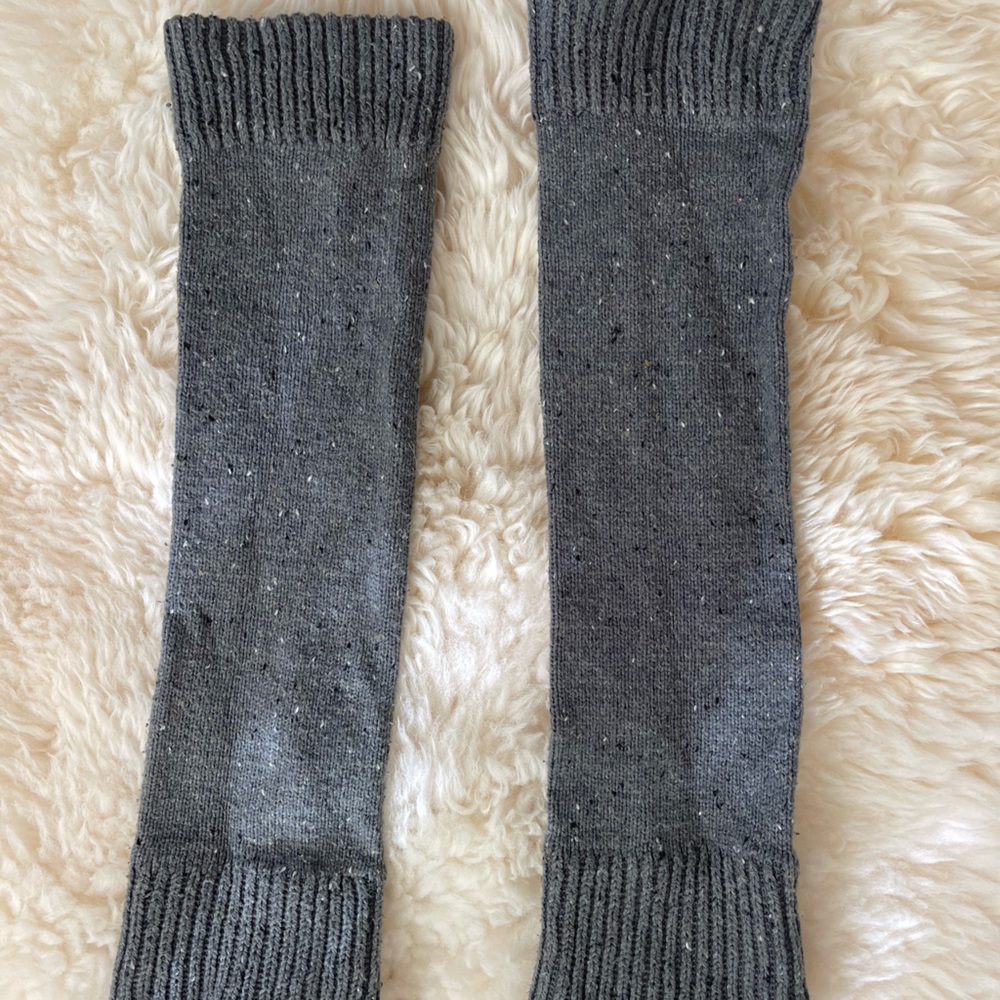 Gray Knit Leg Warmers